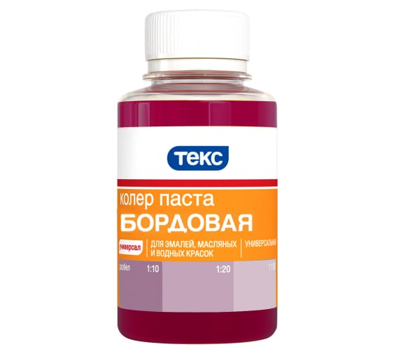 Текс колер краска №18 универсал (бордовая) 0,1 л